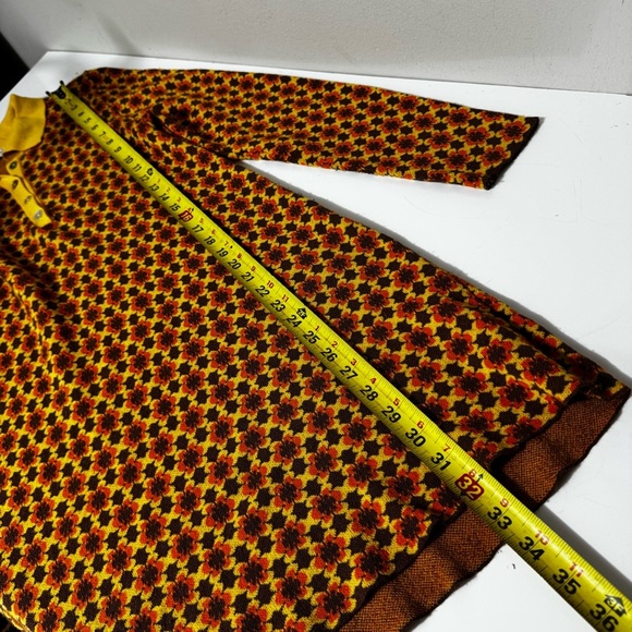 Zara Yellow and Orange Long Sleeve Dress - Picture 6 of 7